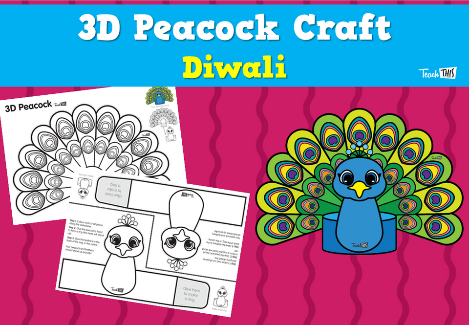 Diwali - 3D Peacock Craft