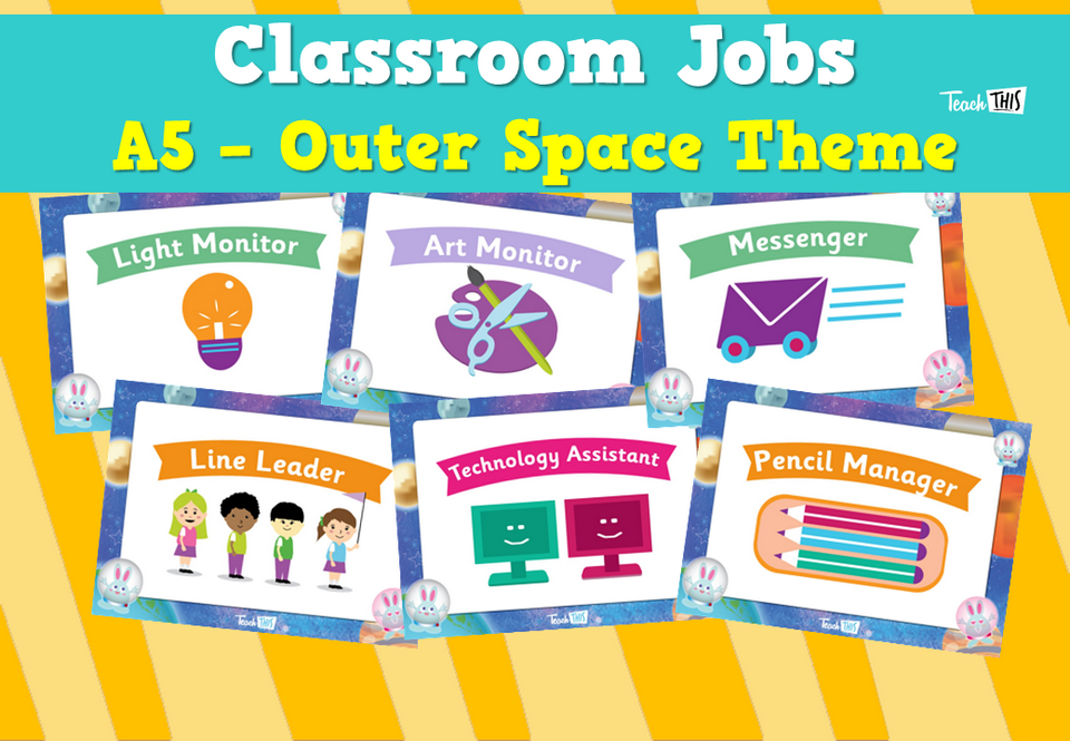 Classroom Jobs A5 - Outer Space Theme