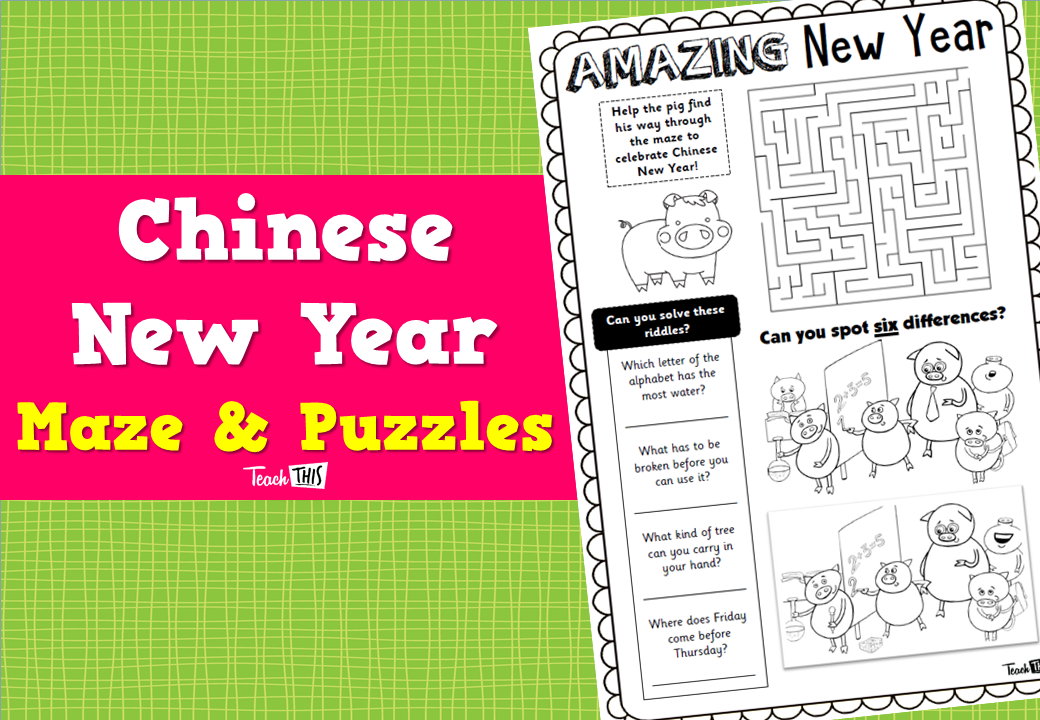 Chinese New Year - Maze & Puzzle