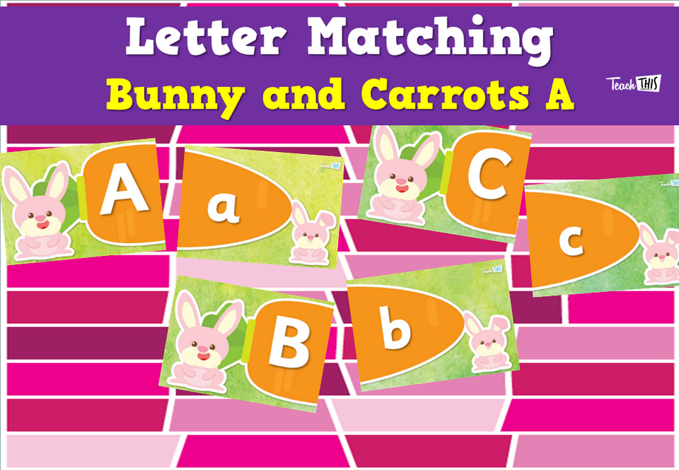 Bunny Alphabet Uppercase Lowercase Match