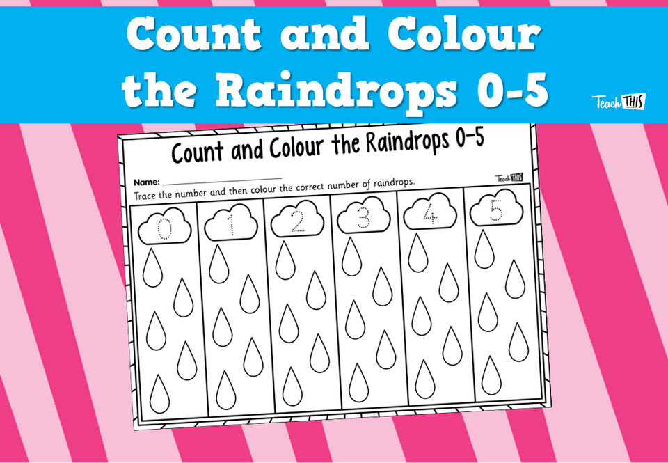 Count and Colour the Raindrops