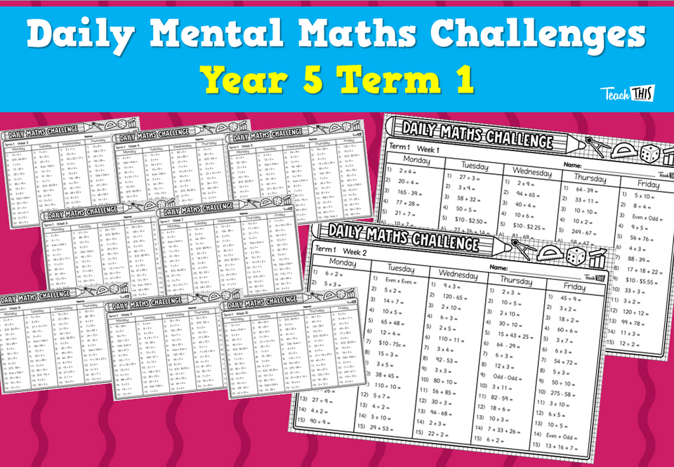 Daily Mental Maths Challenges - Year 5 Term 1