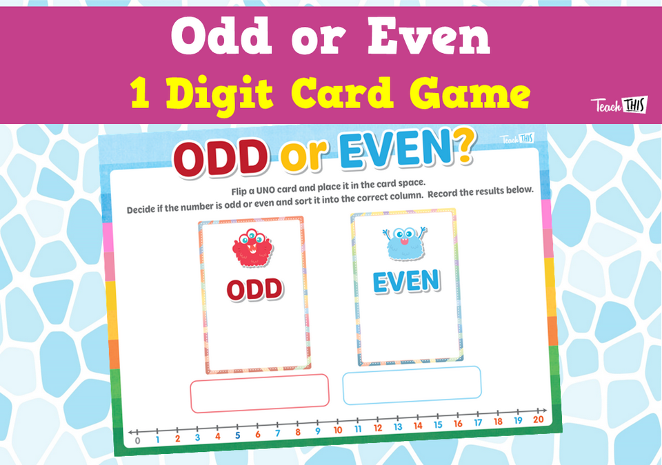 Odd or Even - 1 Digit Card Game