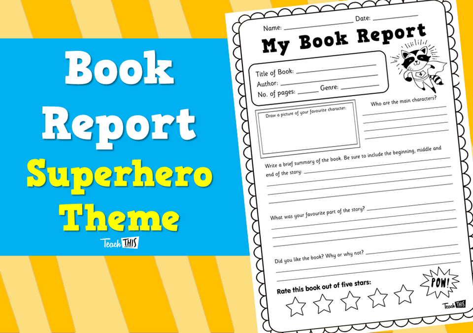 Book Report - Superhero Theme