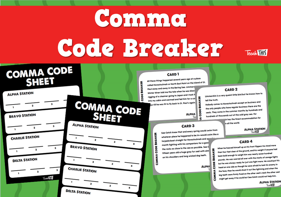 Comma Code Breaker