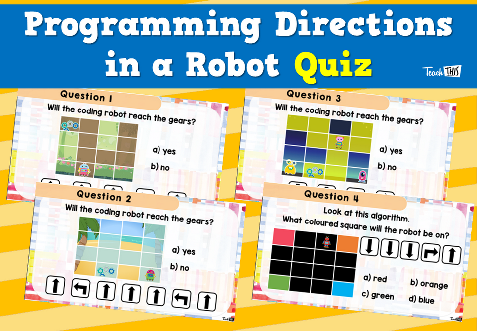 Programming Directions in a Robot Quiz