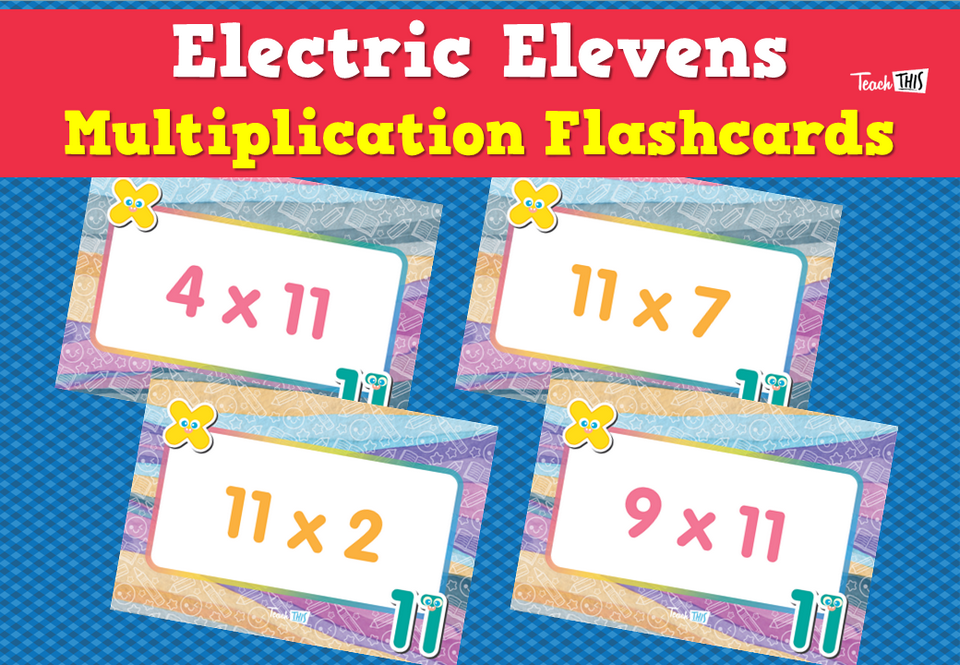 Electric Elevens- Multiplication Flashcards