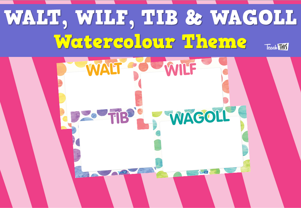WALT, WILF, TIB & WAGOLL Posters - Watercolour Theme