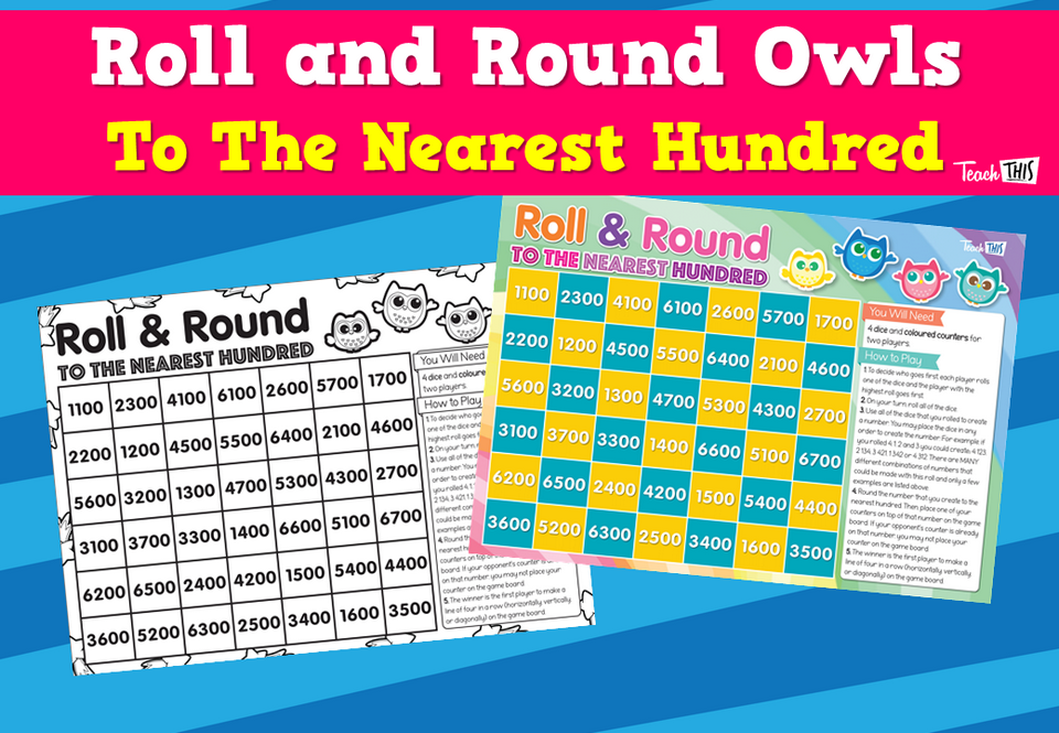 Roll and Round Owls: To The Nearest Hundred