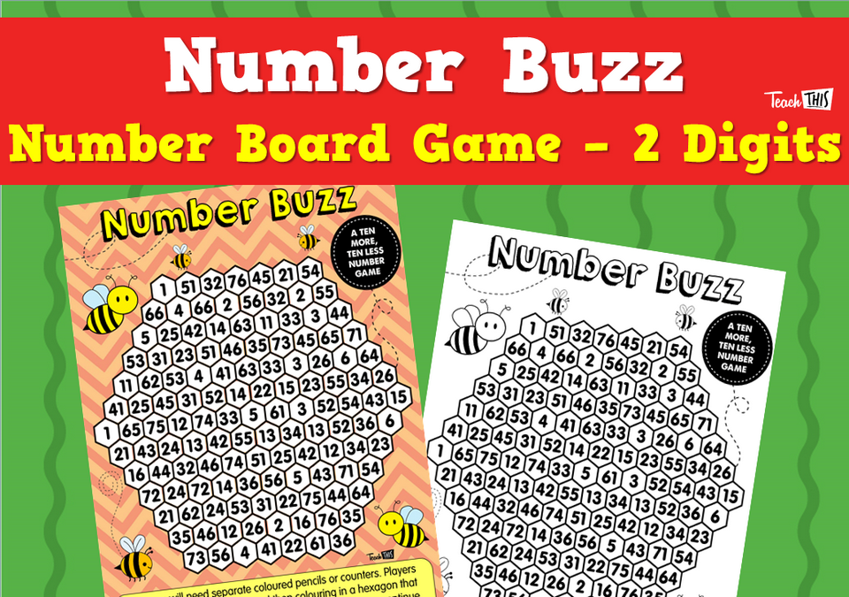 Number Buzz - Number Board Game 2 Digits