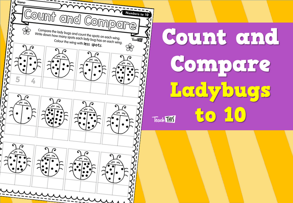 Count and Compare Ladybugs to 10