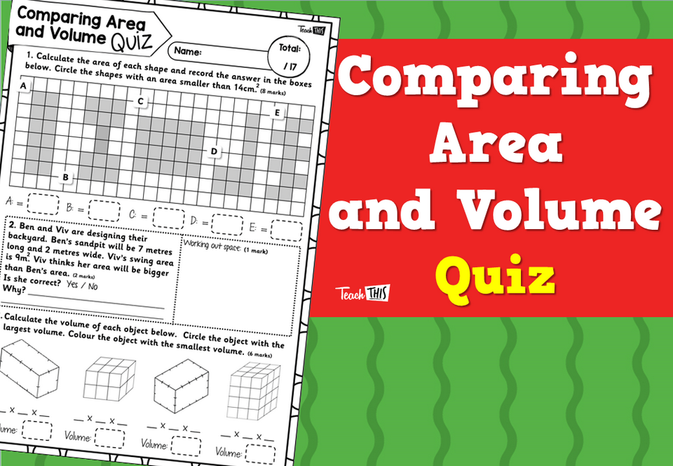 Comparing Area and Volume Quiz