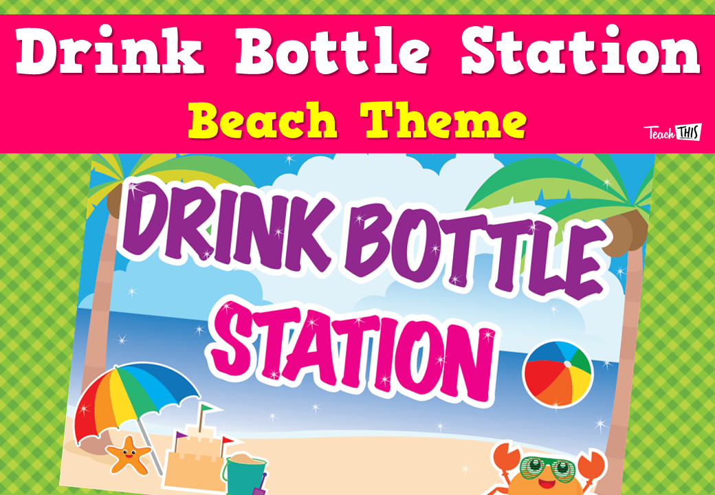 Drink Bottle Station - Beach Theme