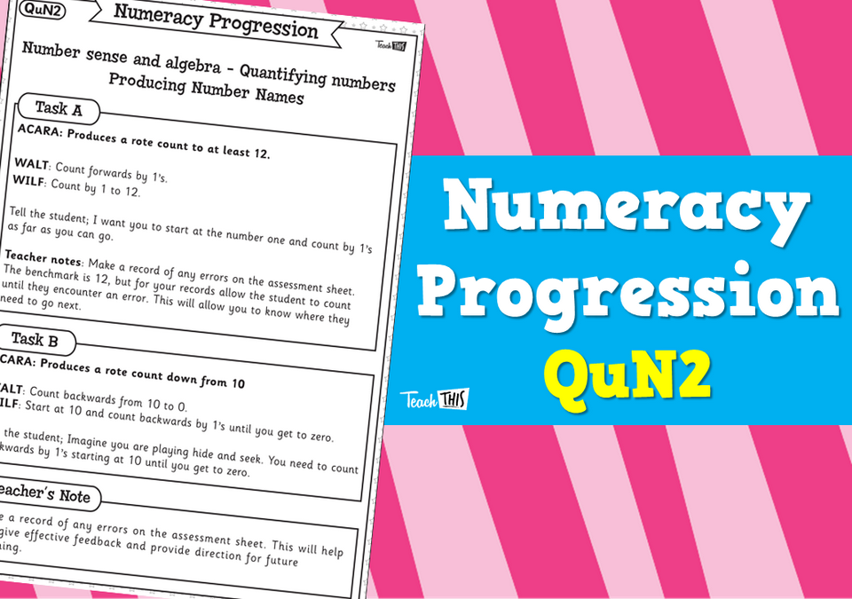 Numeracy Progression - QuN2