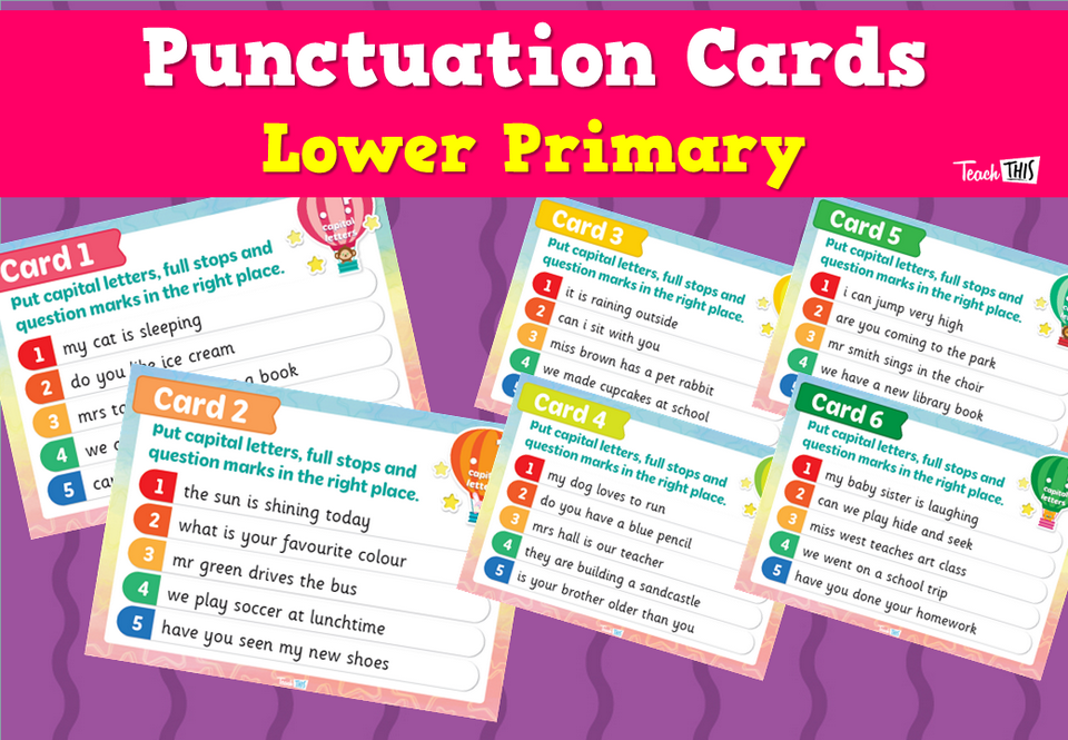 Punctuation Cards - Lower Primary