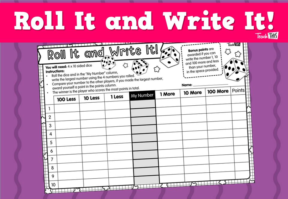 Roll It and Write It!