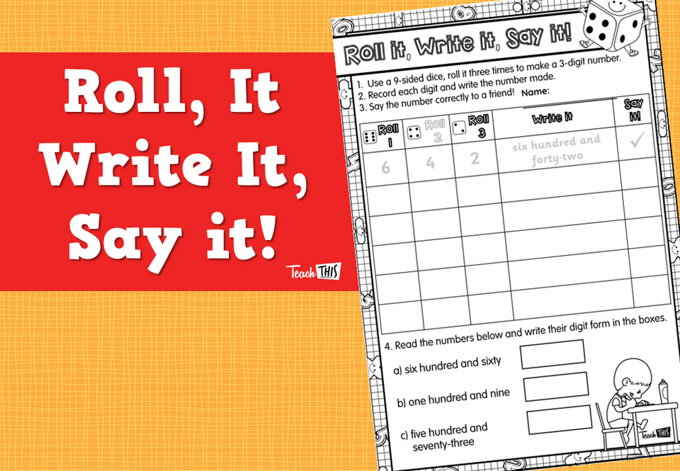Roll, It Write It, Say it!