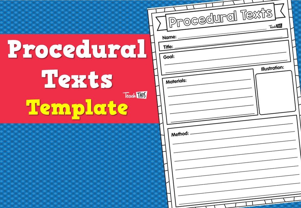 Procedural Texts Template