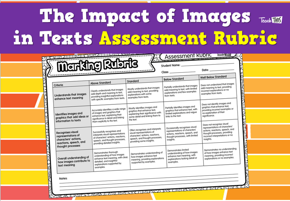 The Impact of Images in Texts Assessment Rubric