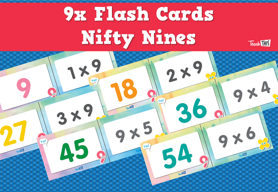 9x Flash Cards- Nifty Nines