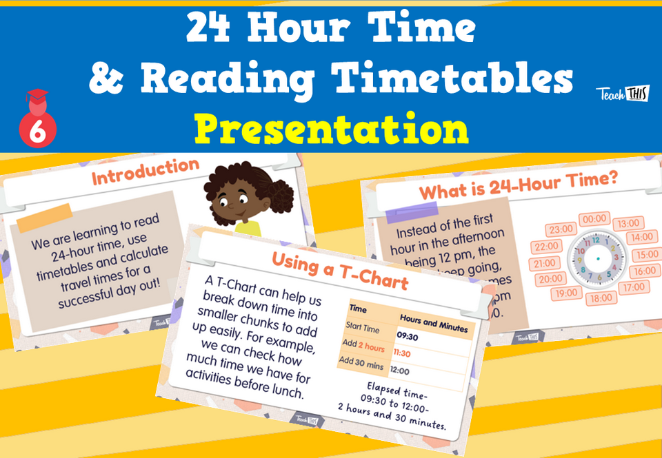 24 Hour Time & Reading Timetables -  Presentation