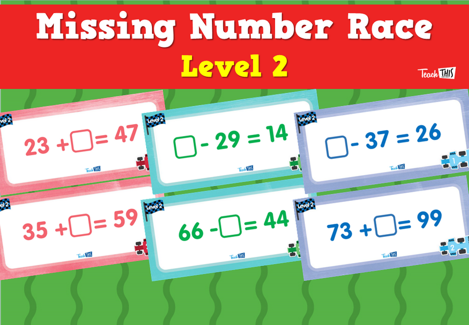 Missing Number Race- Level 2
