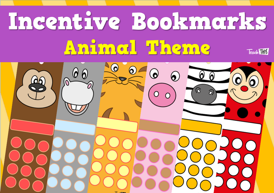 Incentive Bookmarks - Animal Theme