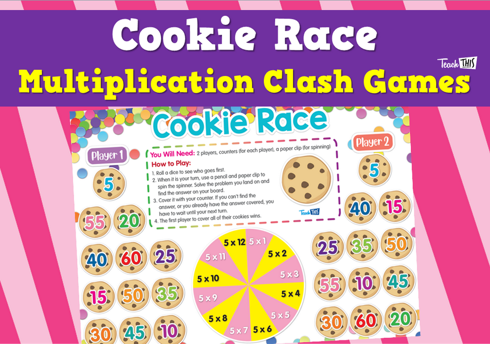 Cookie Race - Multiplication Clash Games