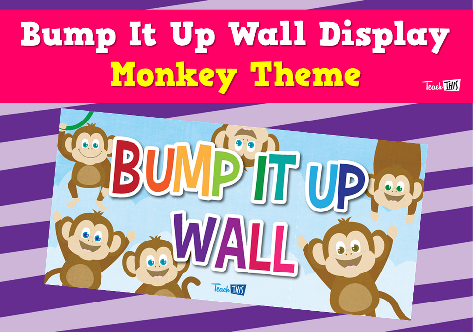 Bump It Up Wall Display - Monkey Theme