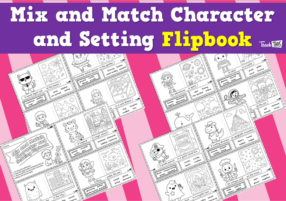 Mix and Match Character and Setting Flipbook