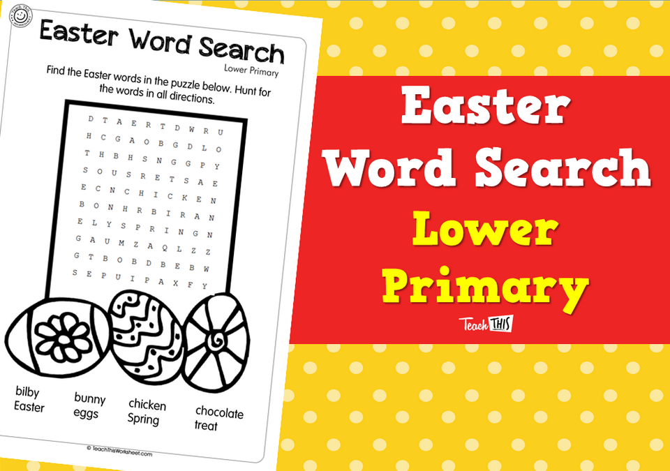 Easter Word Search  - Lower Primary