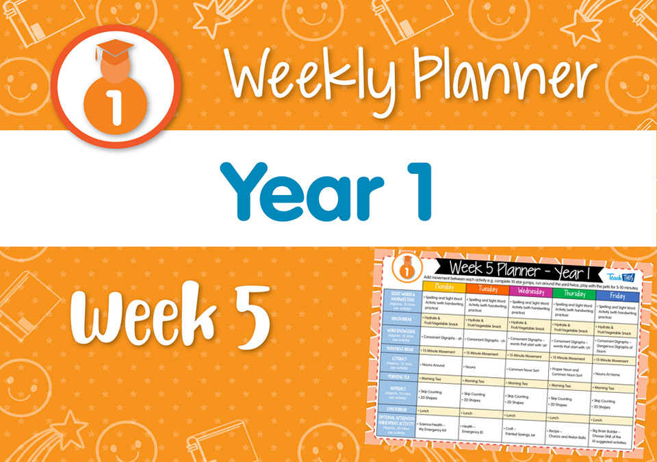 Weekly Planner - Year 1 Week 5