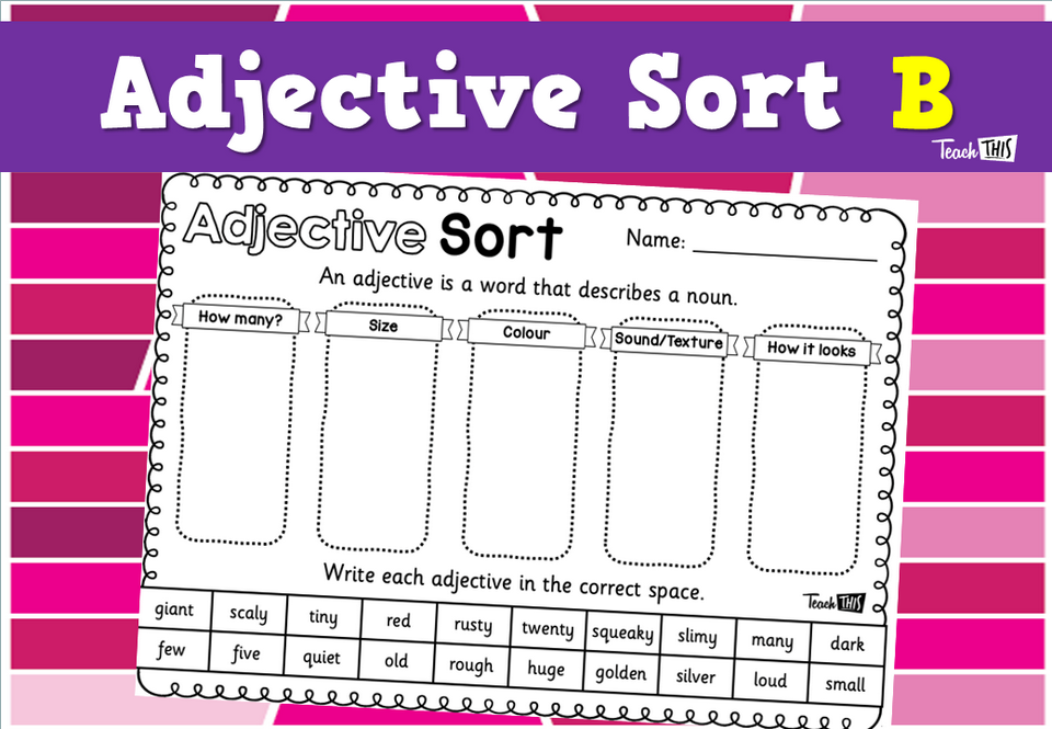 Adjective Sort B