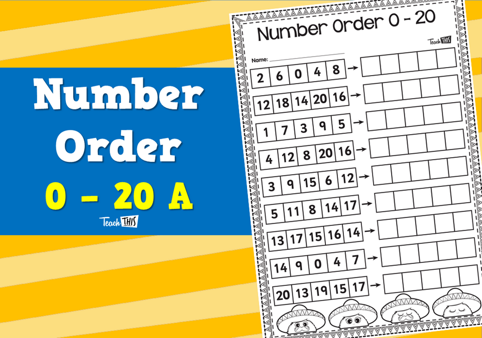 Number Order 0 - 20 A