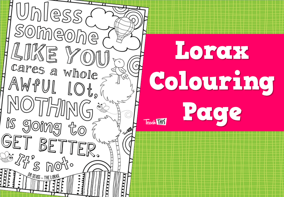 Lorax Colouring Page