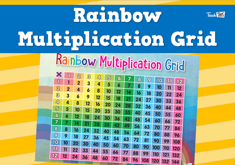 Rainbow Multiplication Grid