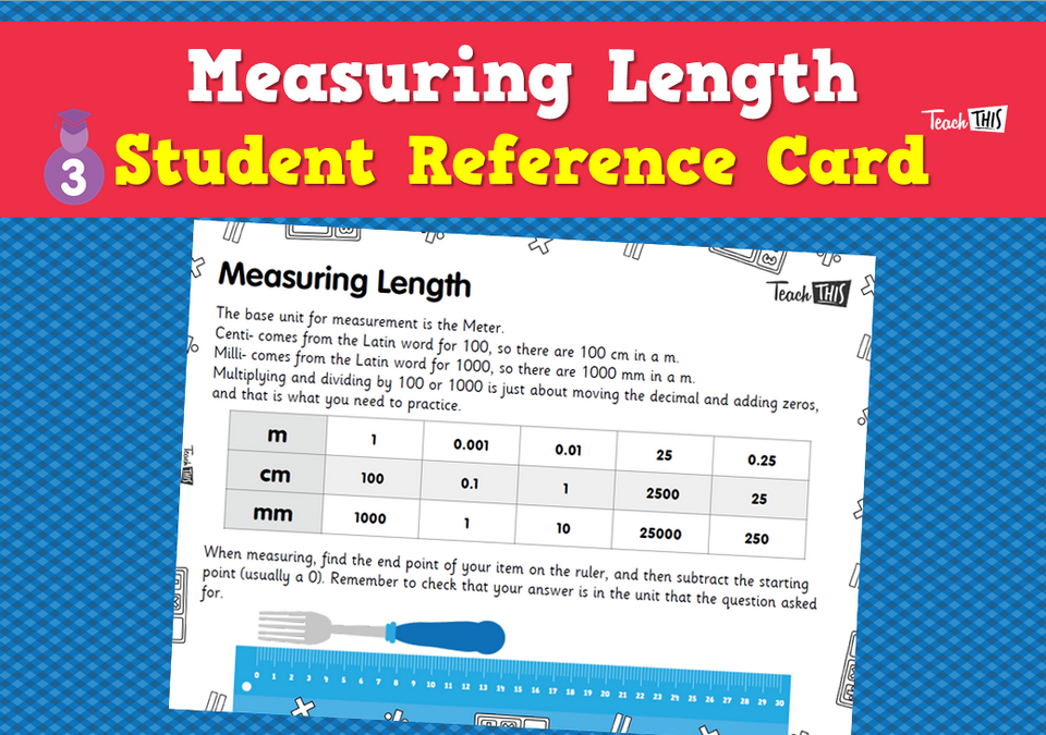 Measuring Length - Student Reference Cards