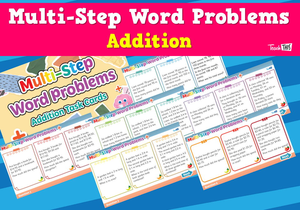 Multi Step Word Problems – Addition