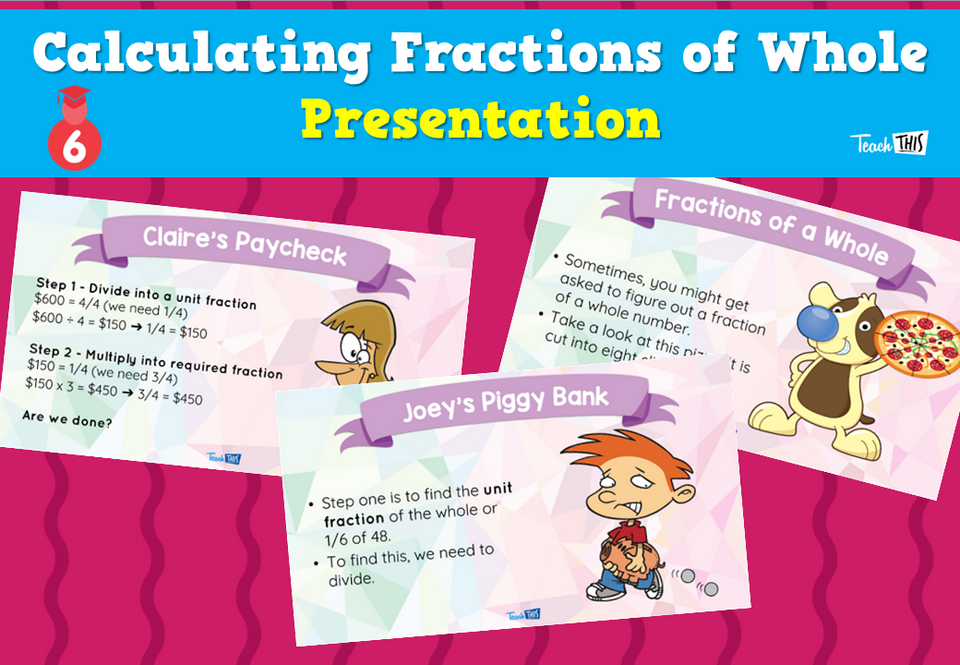 Calculating Fractions of a Whole Presentation