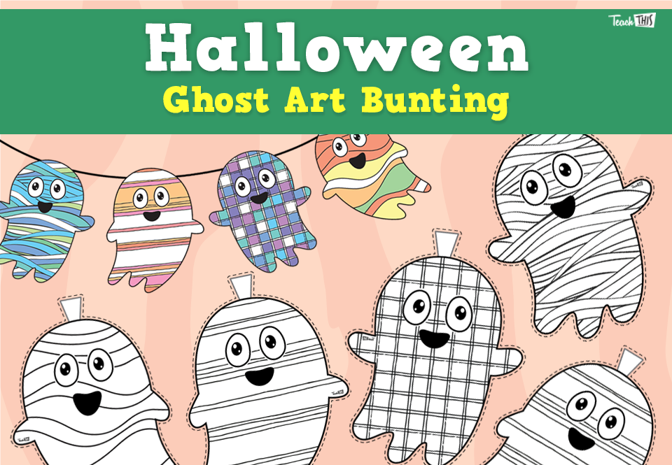 Halloween Ghost Art - Bunting