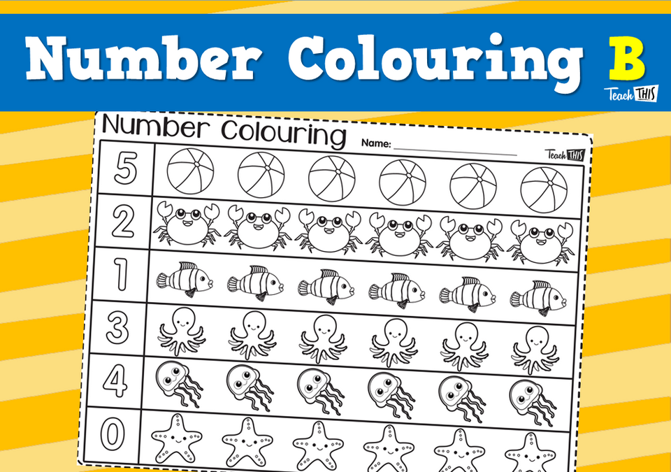 Number Colouring - 0 to 5