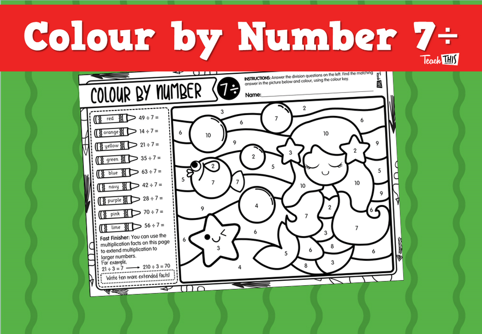 Colour by Number 7÷