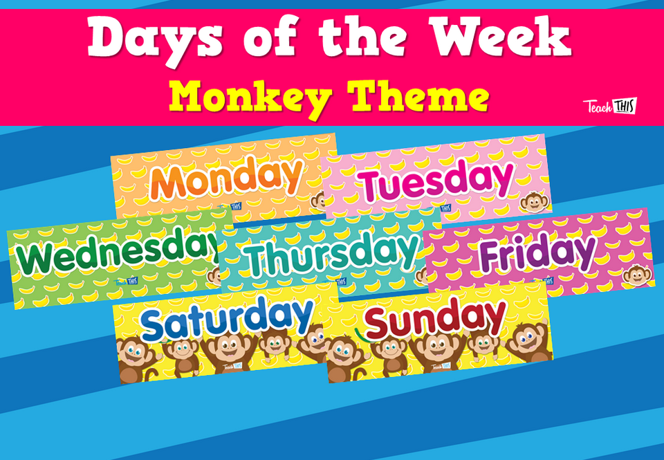 Days of the Week - Monkey Theme