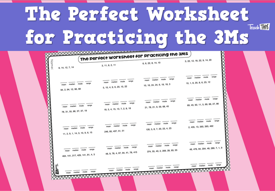 The Perfect Worksheet for Practicing the 3Ms