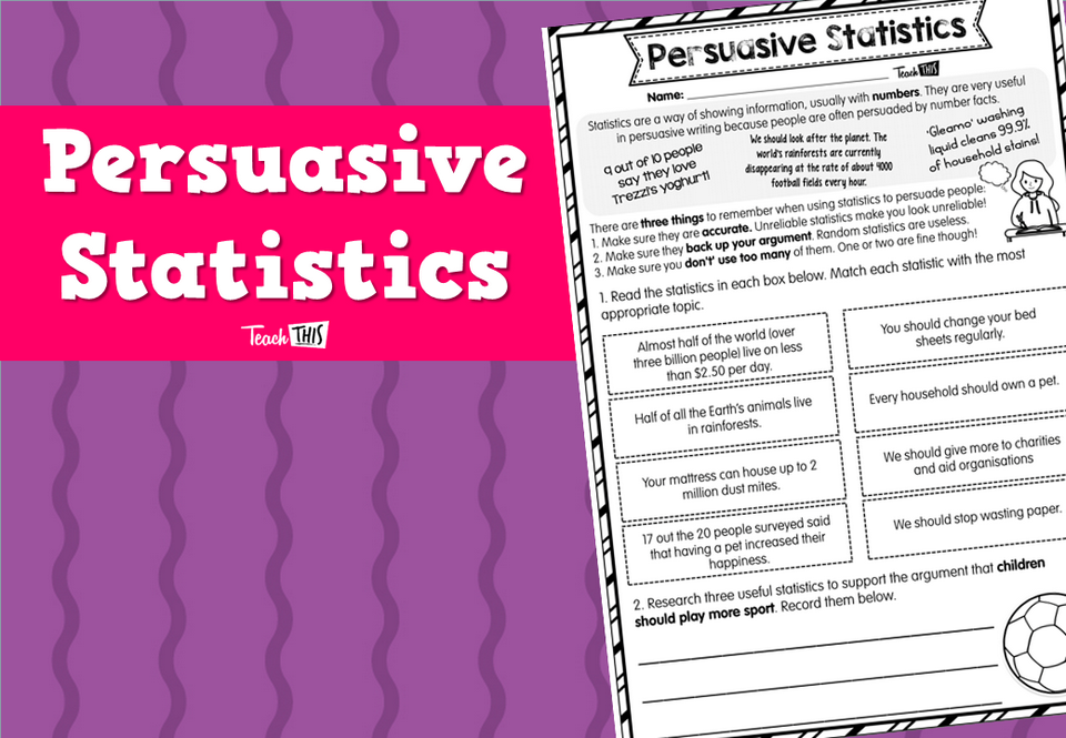 Persuasive Texts - #10 Persuasive Statistics