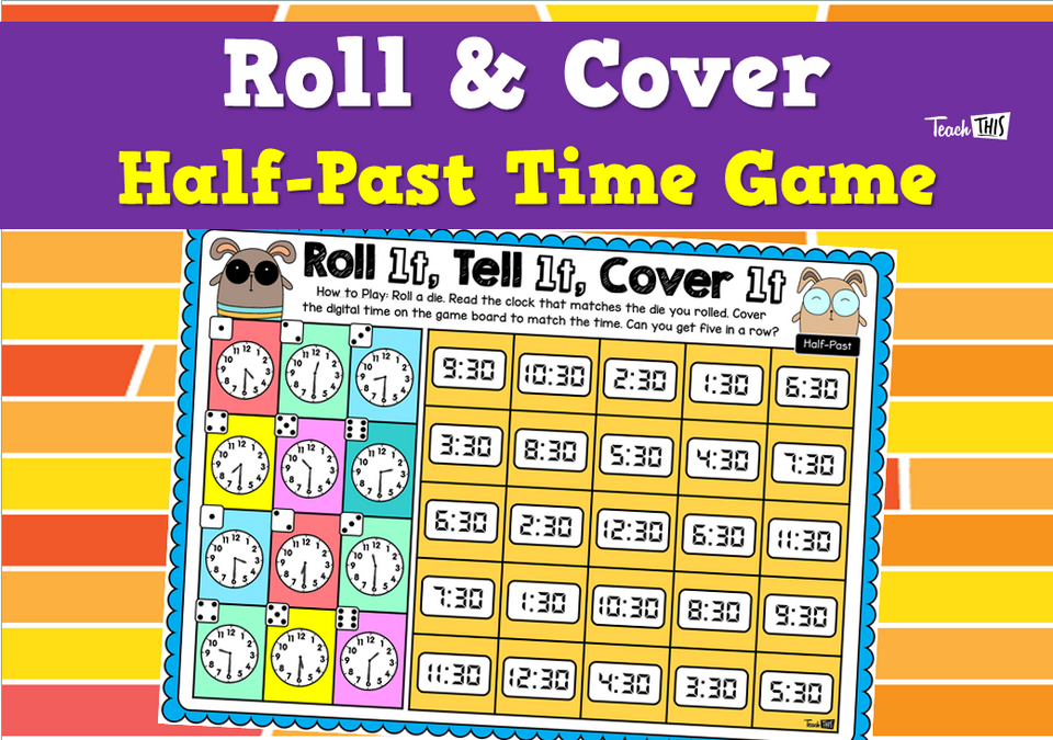 Roll & Cover Half-Past Time Game
