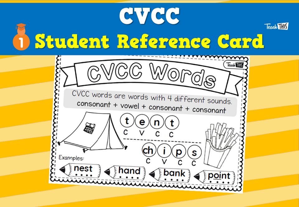 CVCC Words - Student Reference Card