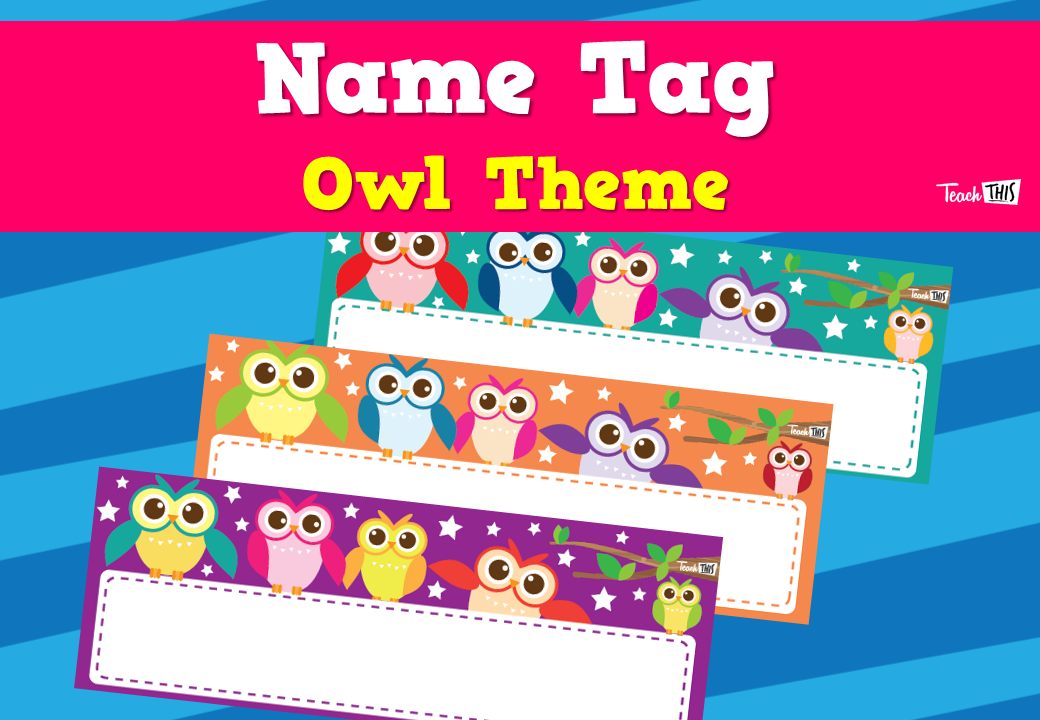 Name Tag - Owl Theme