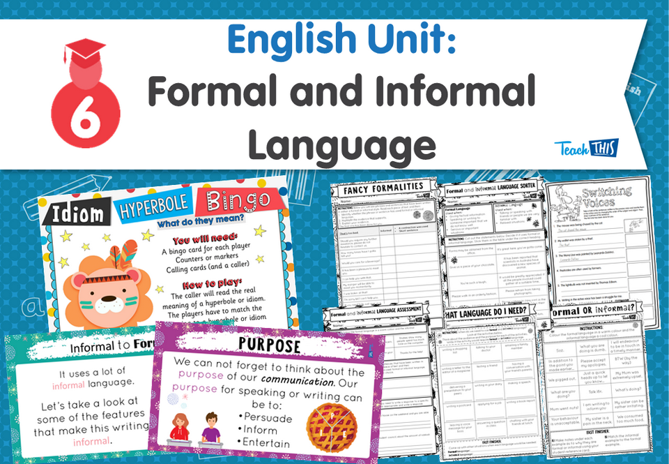 English Unit: Formal and Informal Language