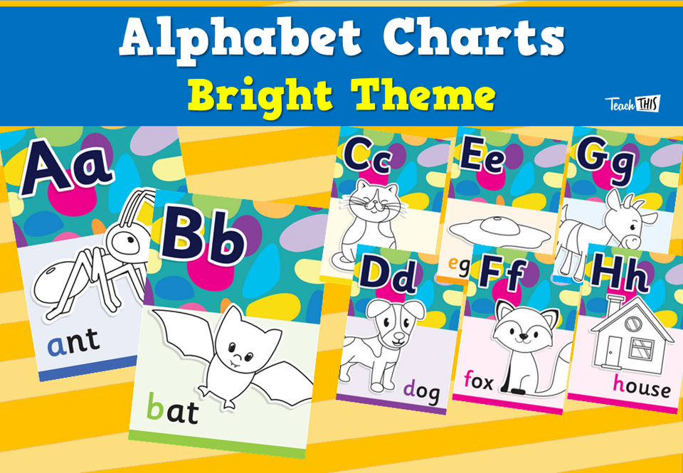 Alphabet Charts – Bright Theme